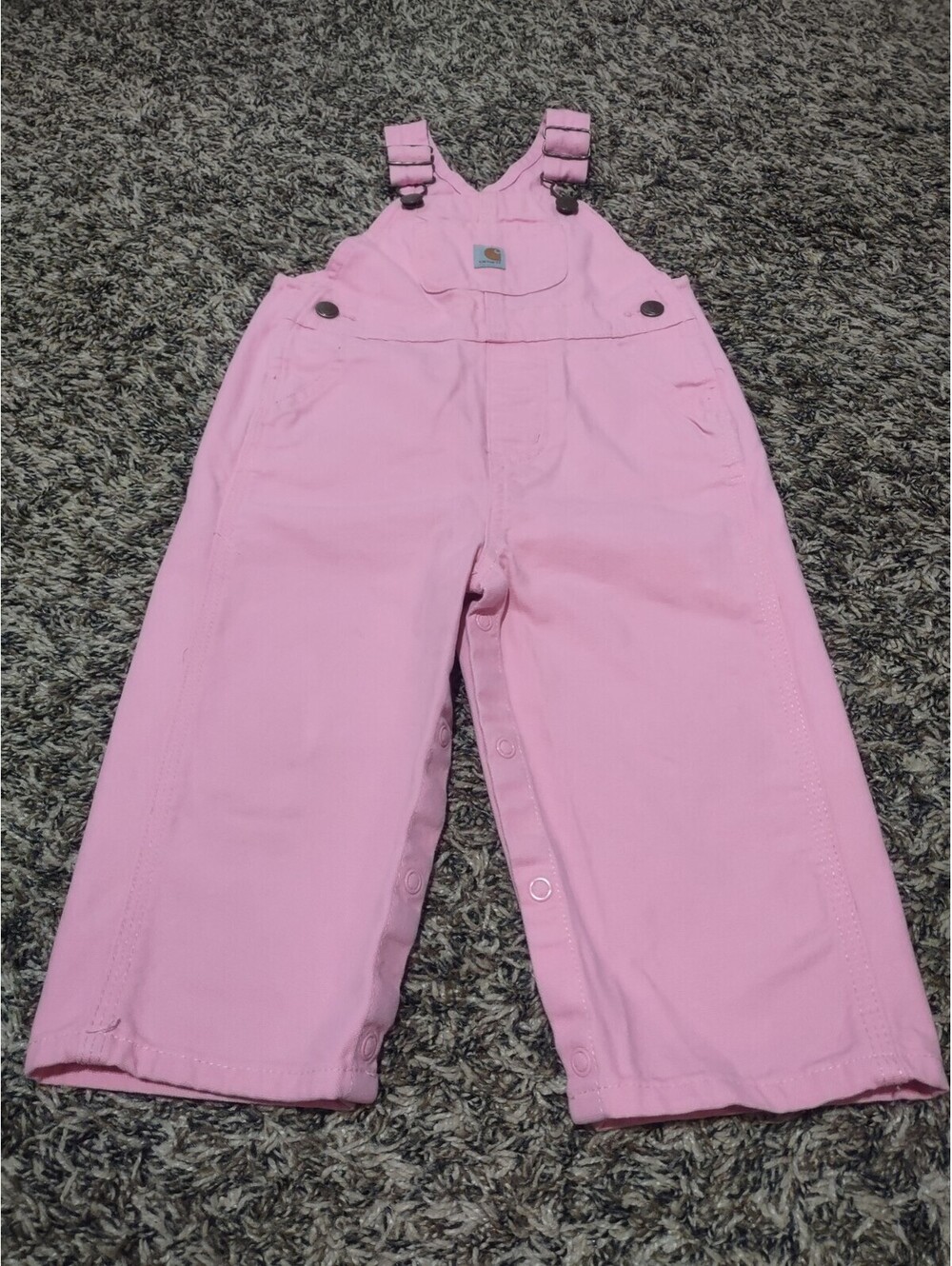 Girls Pink Carhartt Overall Pants Size 18 Months
